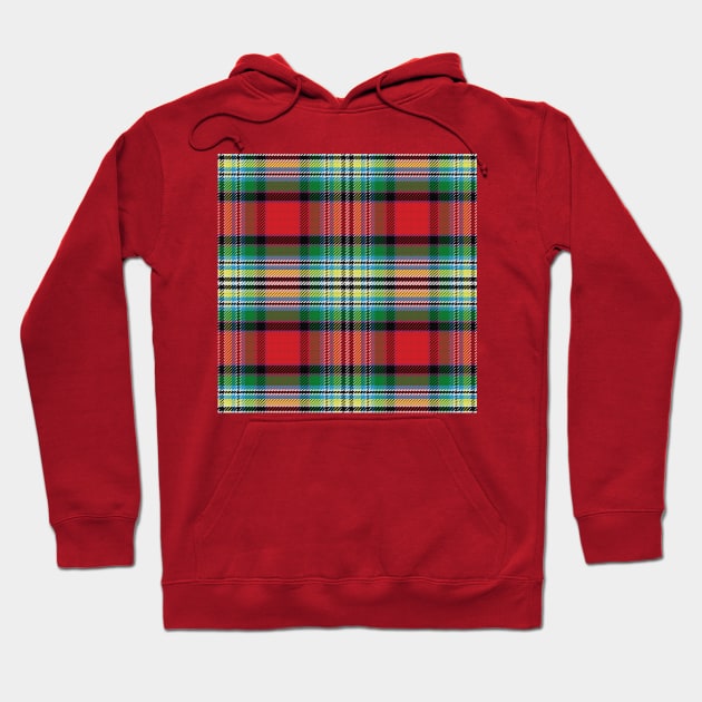 Red Pattern Scottish tartan Hoodie by kavalenkava